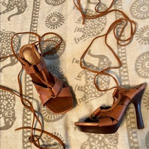 All Leather Gladiator heels Euro size 36/US6